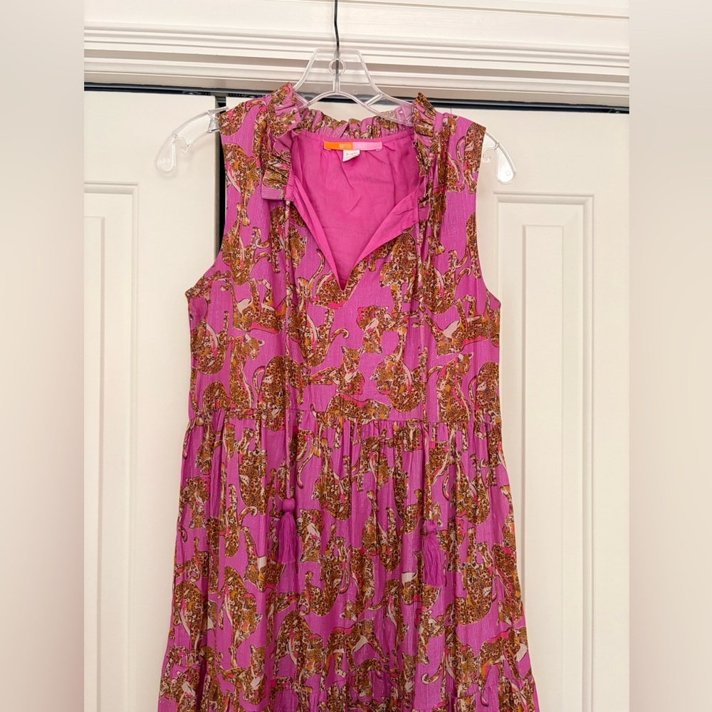 Britton Court Jodi Maxi in pink cheetah print - Picture 2 of 7